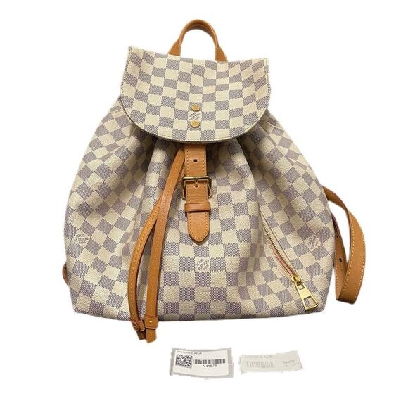 Louis Vuitton Sperone D’ Azur N41578 White Blue Damier Backpack w/ Tags, Receipt - Picture 1 of 14